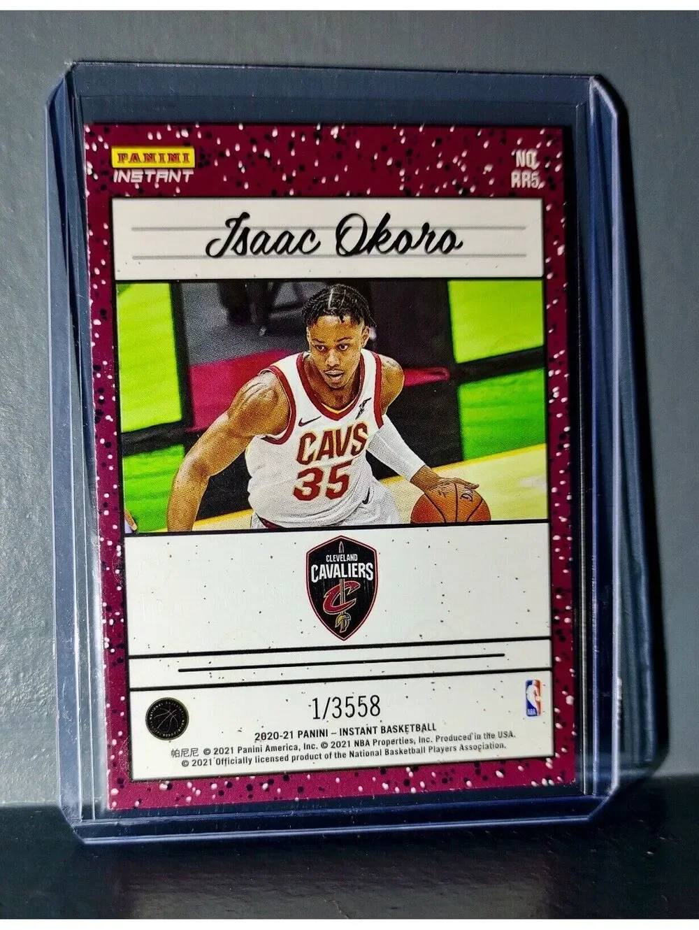 Isaac Okoro 2020-2021 Panini NBA Instant #5 Rated Rookie Retro Card 1/3558